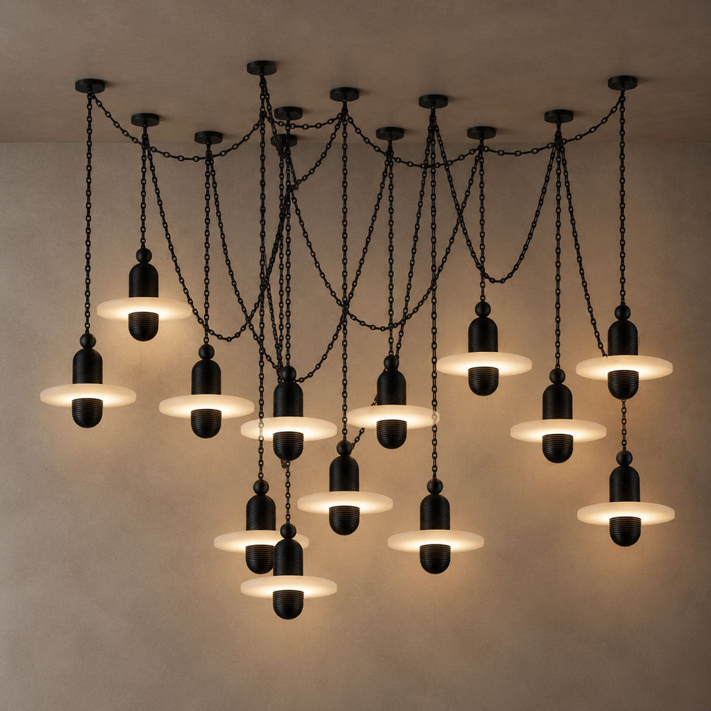 Orbital Drift Chain Chandelier