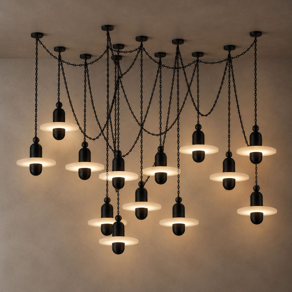 Orbital Drift Chain Chandelier