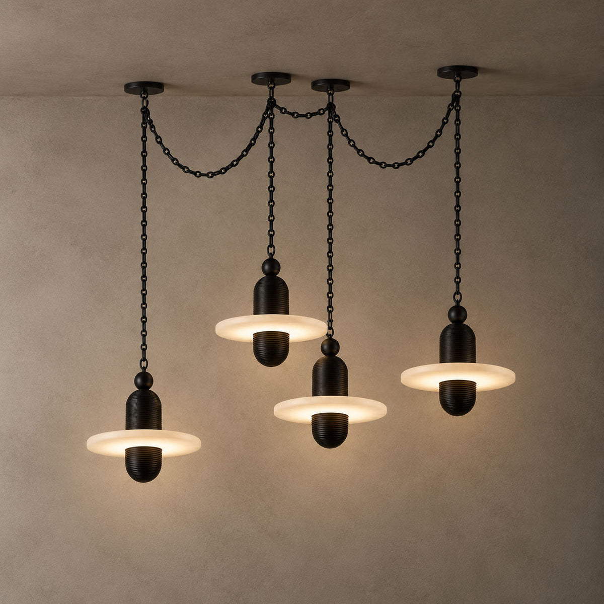 Orbital Drift Chain Chandelier