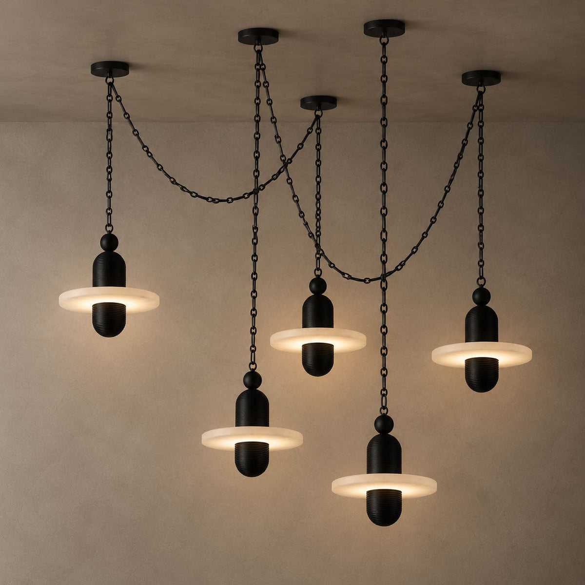 Orbital Drift Chain Chandelier