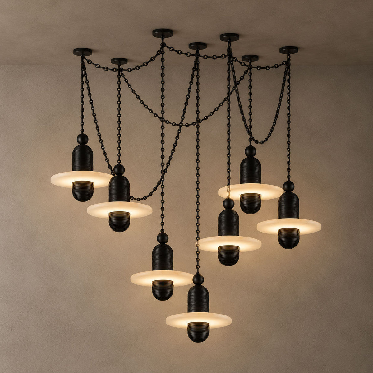 Orbital Drift Chain Chandelier