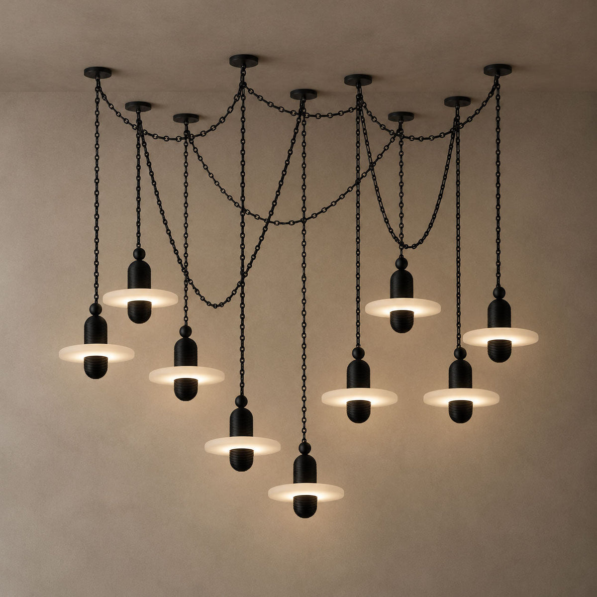 Orbital Drift Chain Chandelier