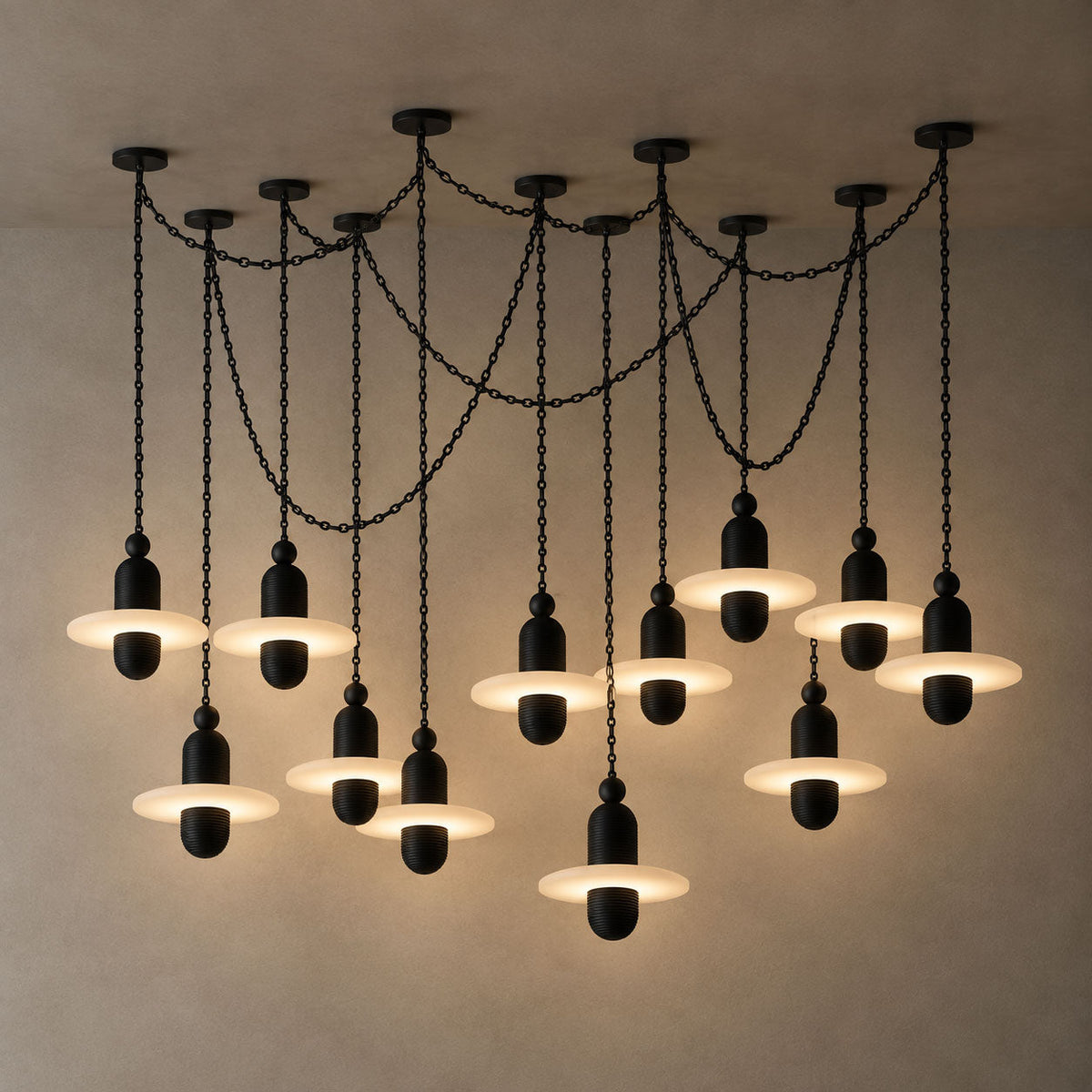 Orbital Drift Chain Chandelier