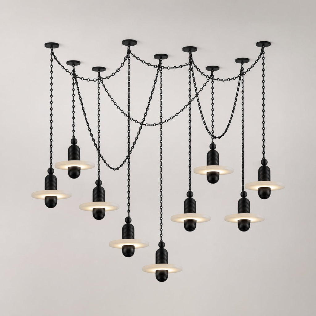 Orbital Drift Chain Chandelier