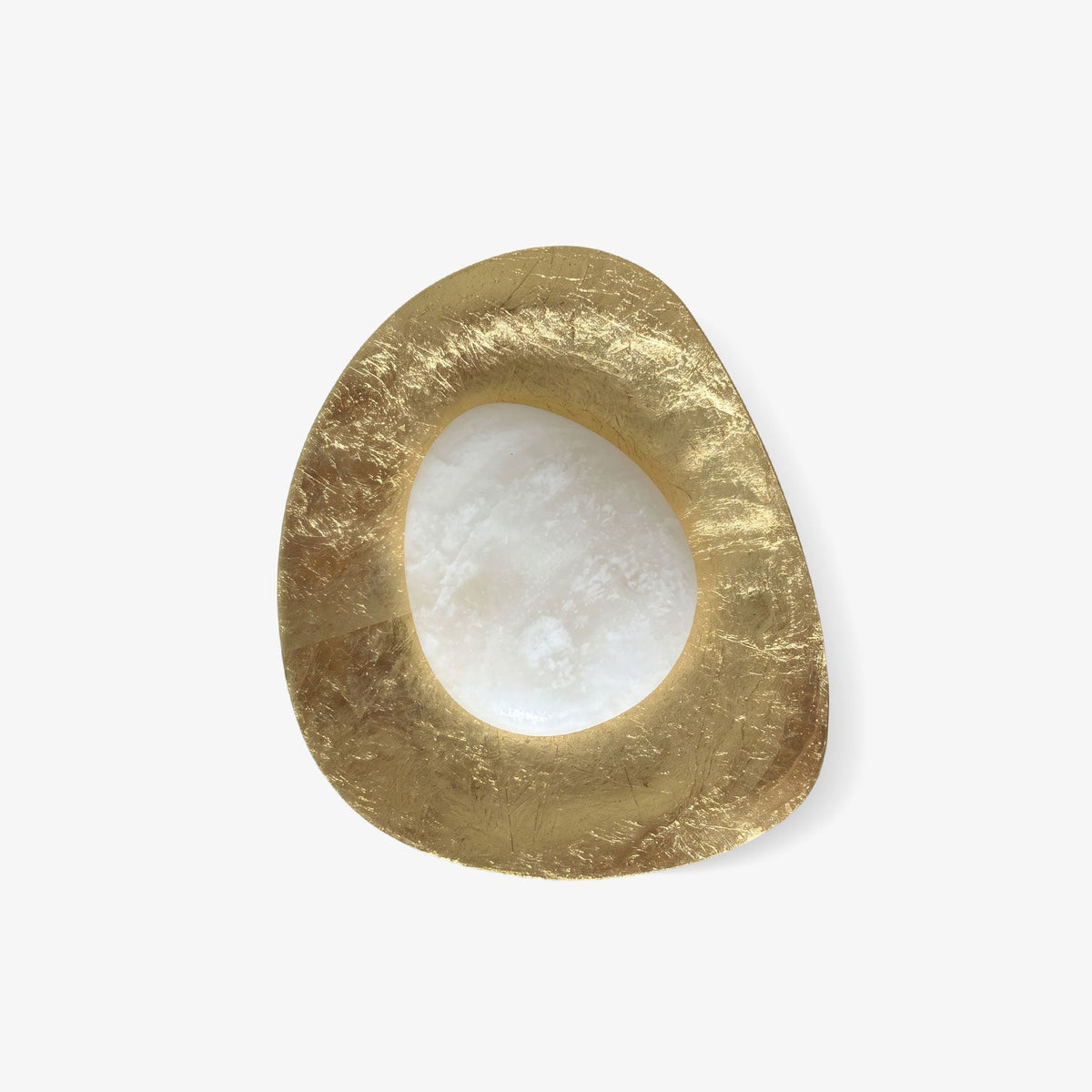 Organic Gilded Pebble Alabaster Sconce