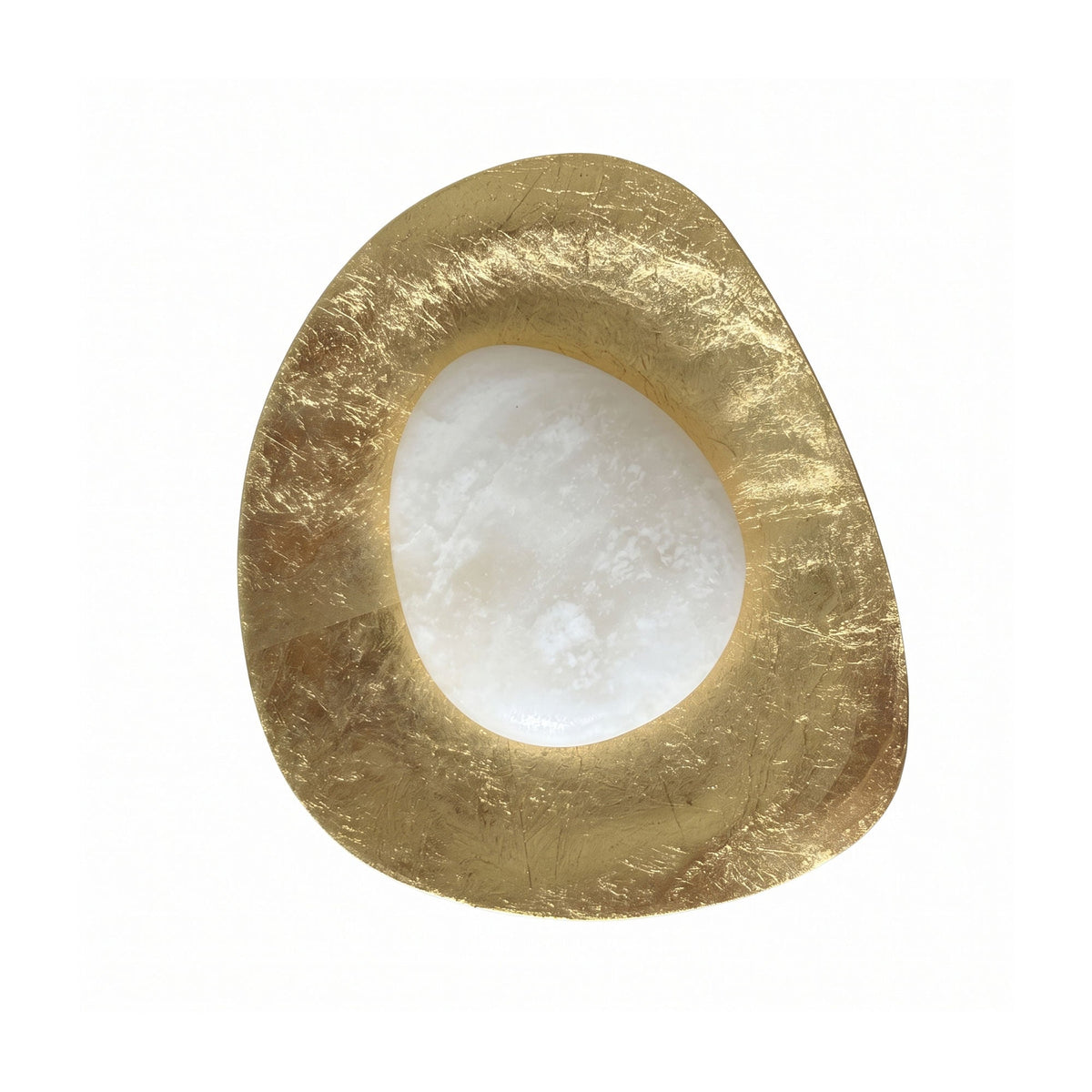 Organic Gilded Pebble Alabaster Sconce