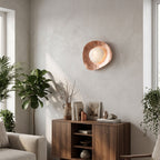 Organic Gilded Pebble Alabaster Sconce