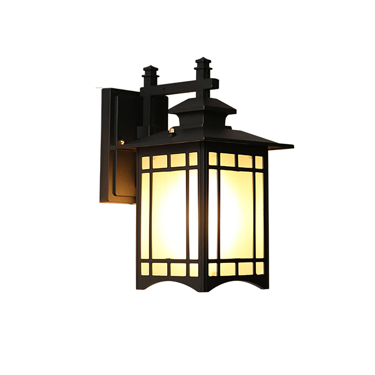 Orm House Outdoor Wall Light L 7.1″ x W 9.4″ x H 13.4″ / L 18cm x W 24cm x H 34cm / Black & White Wall lamp