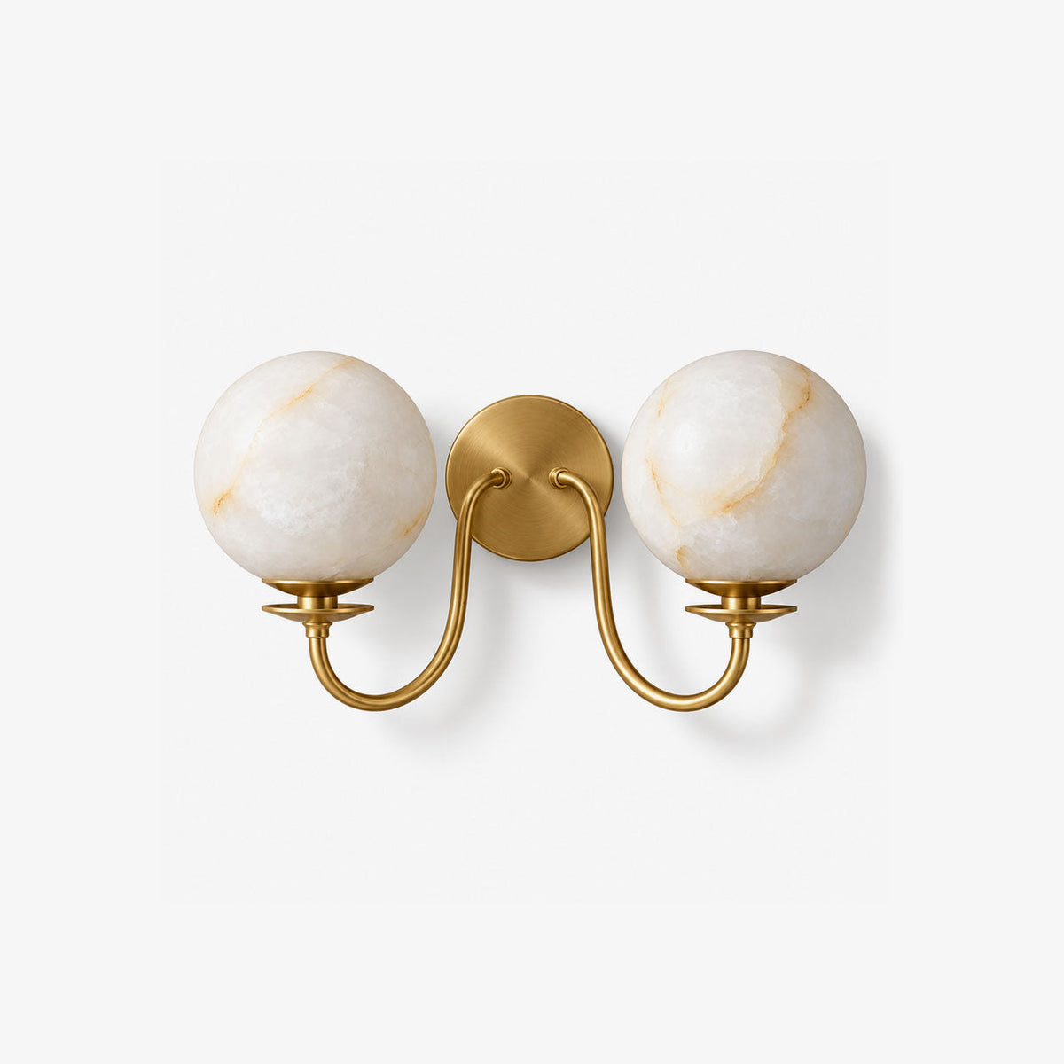 Orsella Double Alabaster Globe Wall Sconce