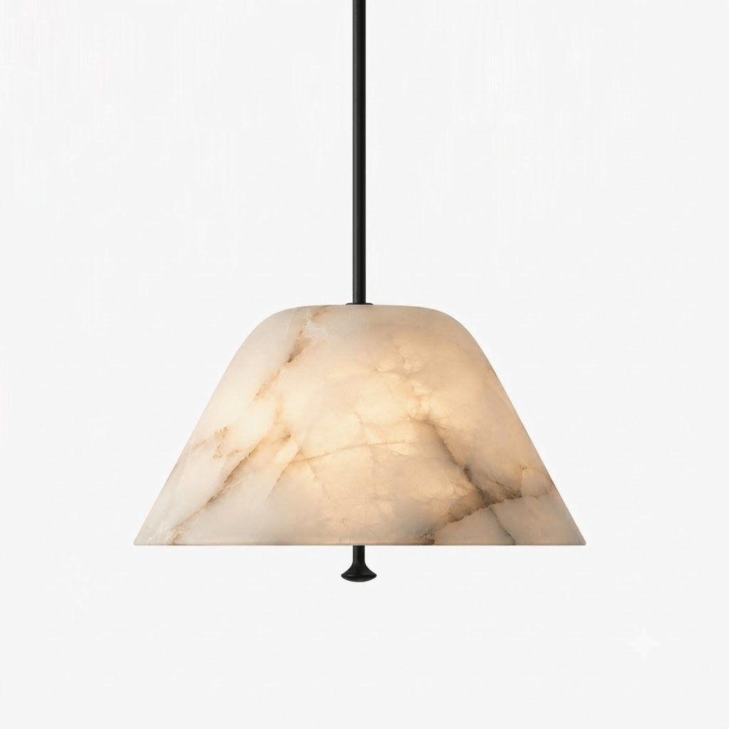 Orvella Alabaster Cone Pendant Light
