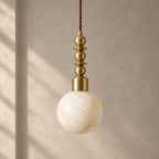 Orvelle Alabaster Beaded Pendant Light