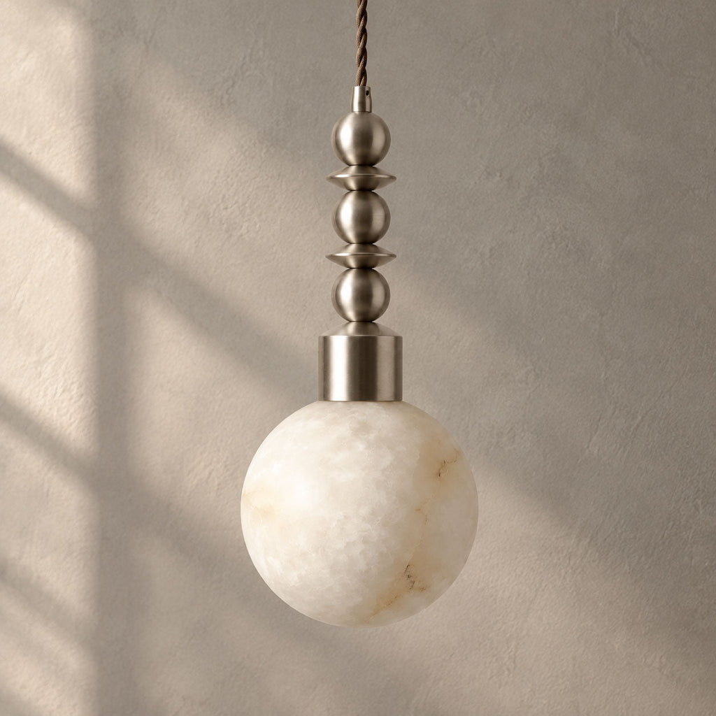 Orvelle Alabaster Beaded Pendant Light