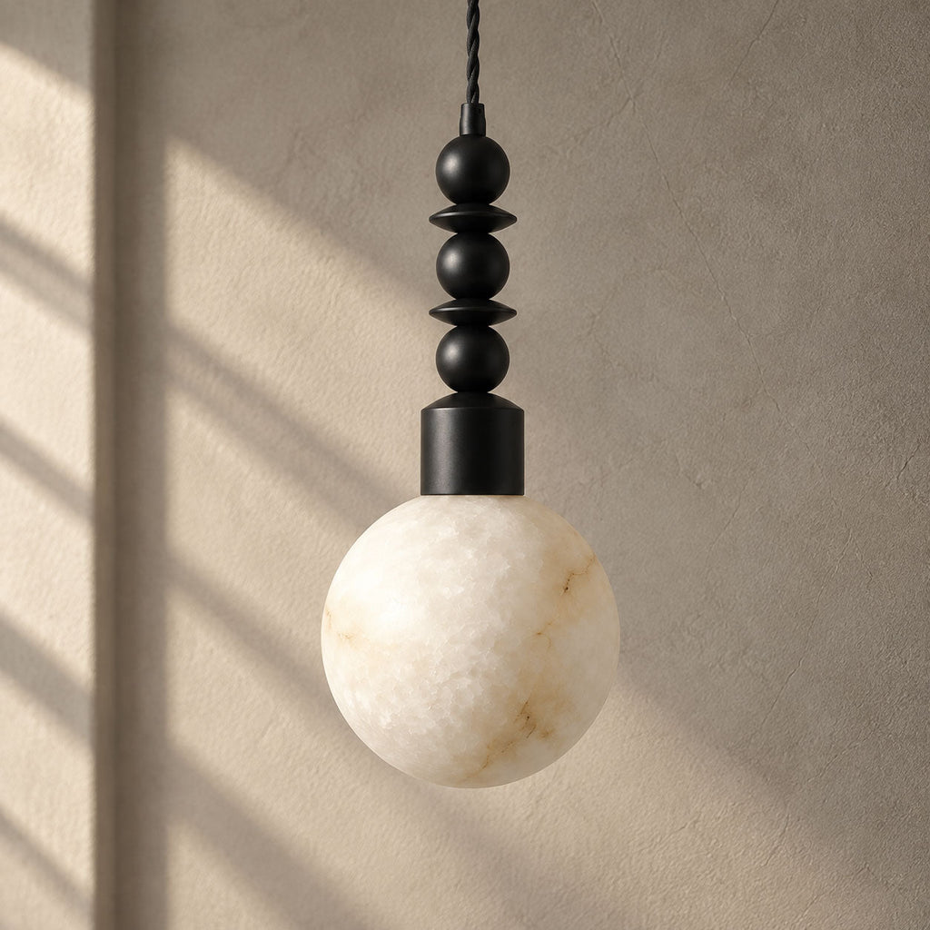 Orvelle Alabaster Beaded Pendant Light