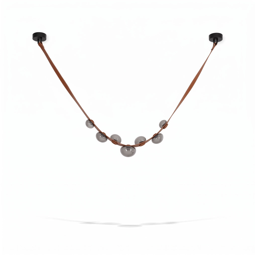 Orvyn Leather Arc Chandelier