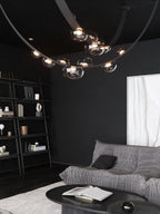 Orvyn Leather Arc Chandelier