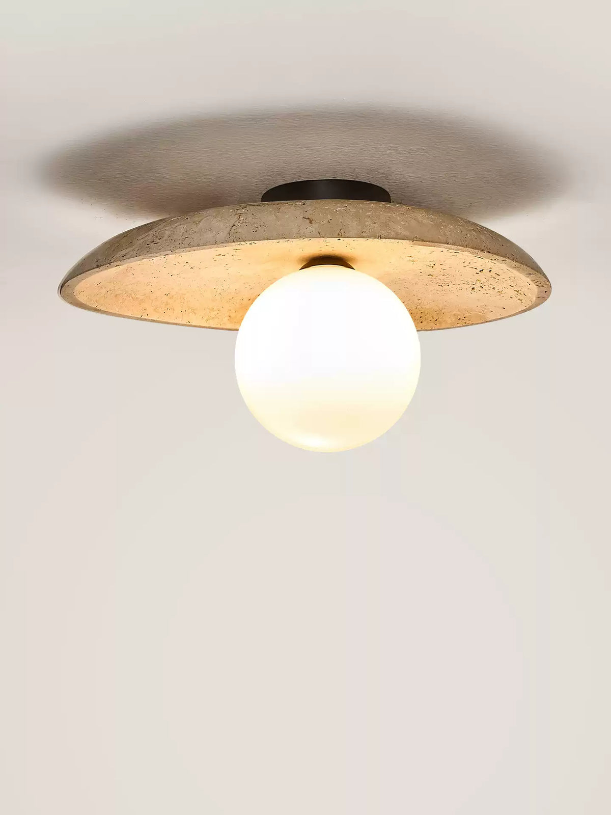 Ovella Travertine Pebble Ceiling Light