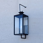 Black Outdoor Lantern lamp W 17 x D 29 x H 67 cm / W 6.6″ x D 11.5″ x H 26.5’’ / Black / Warm Light Wall lamp