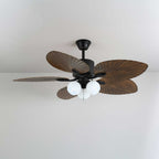 Palm Whisper Tropical Ceiling Fan Light