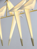 Paper Crane Bird LED Chandelier