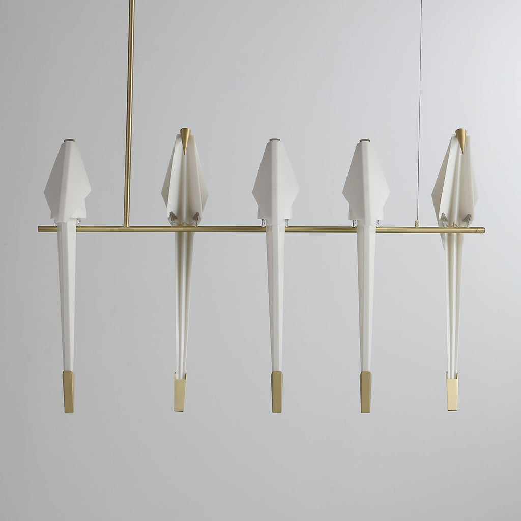 Paper Crane Bird LED Chandelier