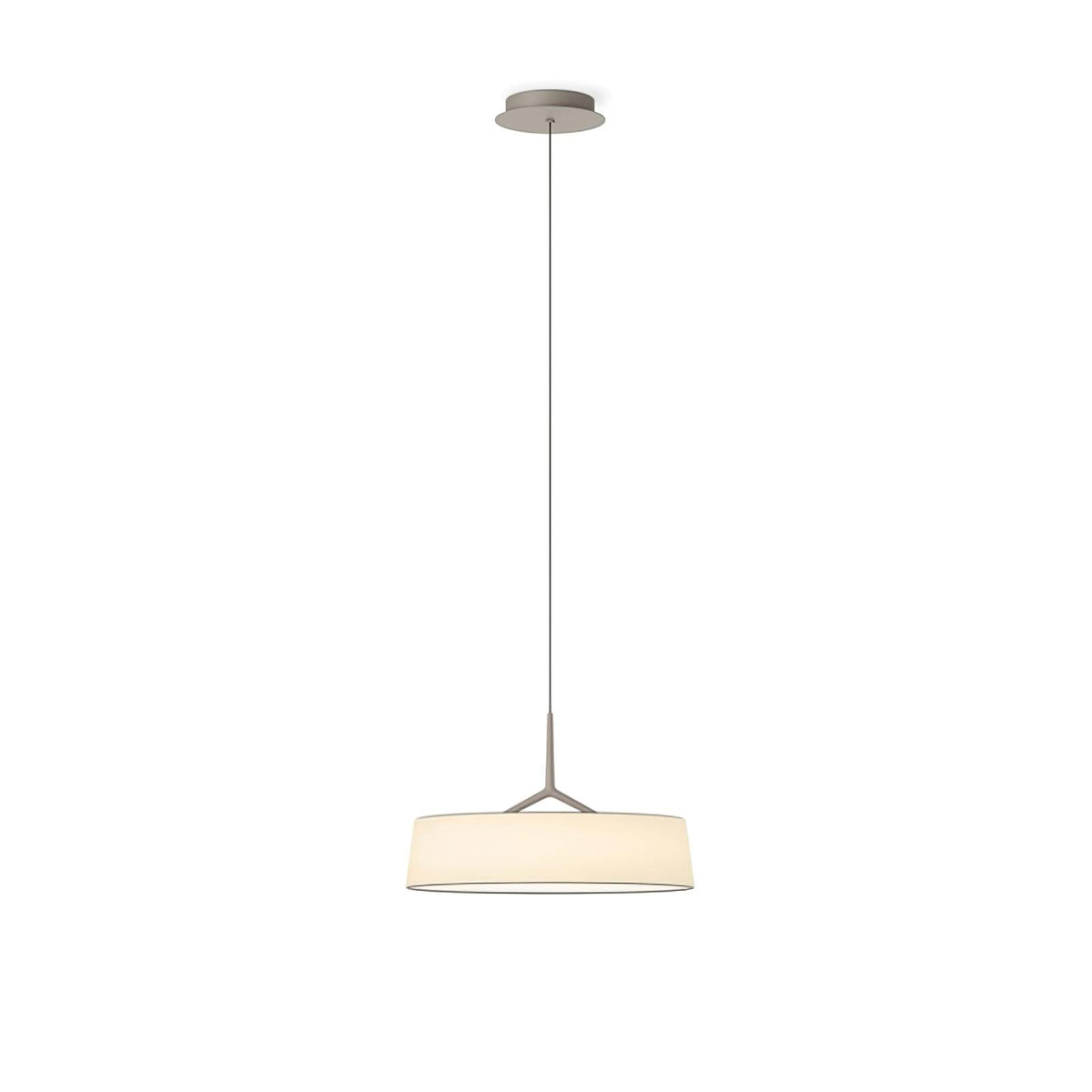 Paper Glow Circular Pendant Lamp ∅ 17.7″ x H 10.6″ / Dia 45cm x H 27cm / Grey & White / Warm Light Pendant light