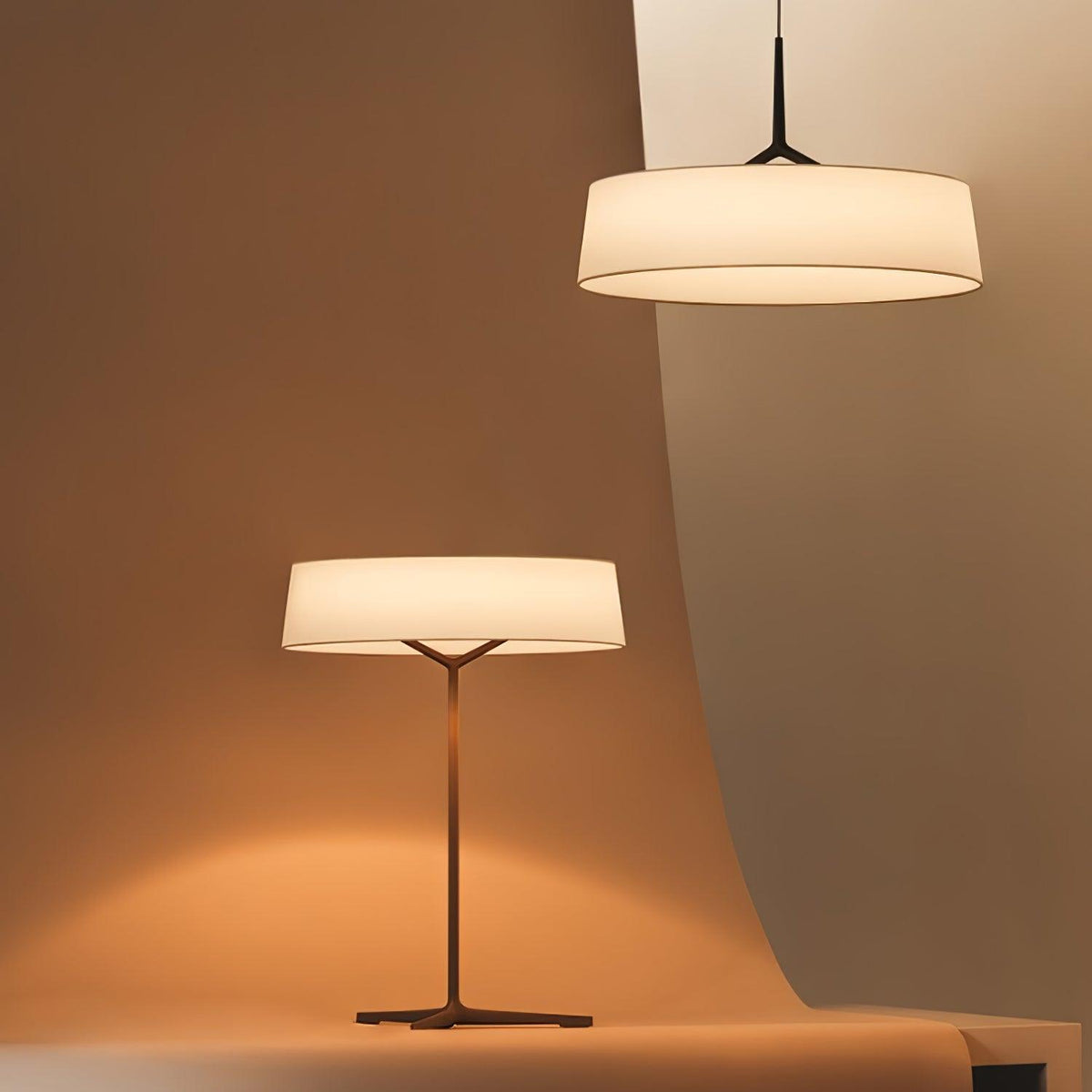 Paper Glow Circular Table Lamp Table lamp