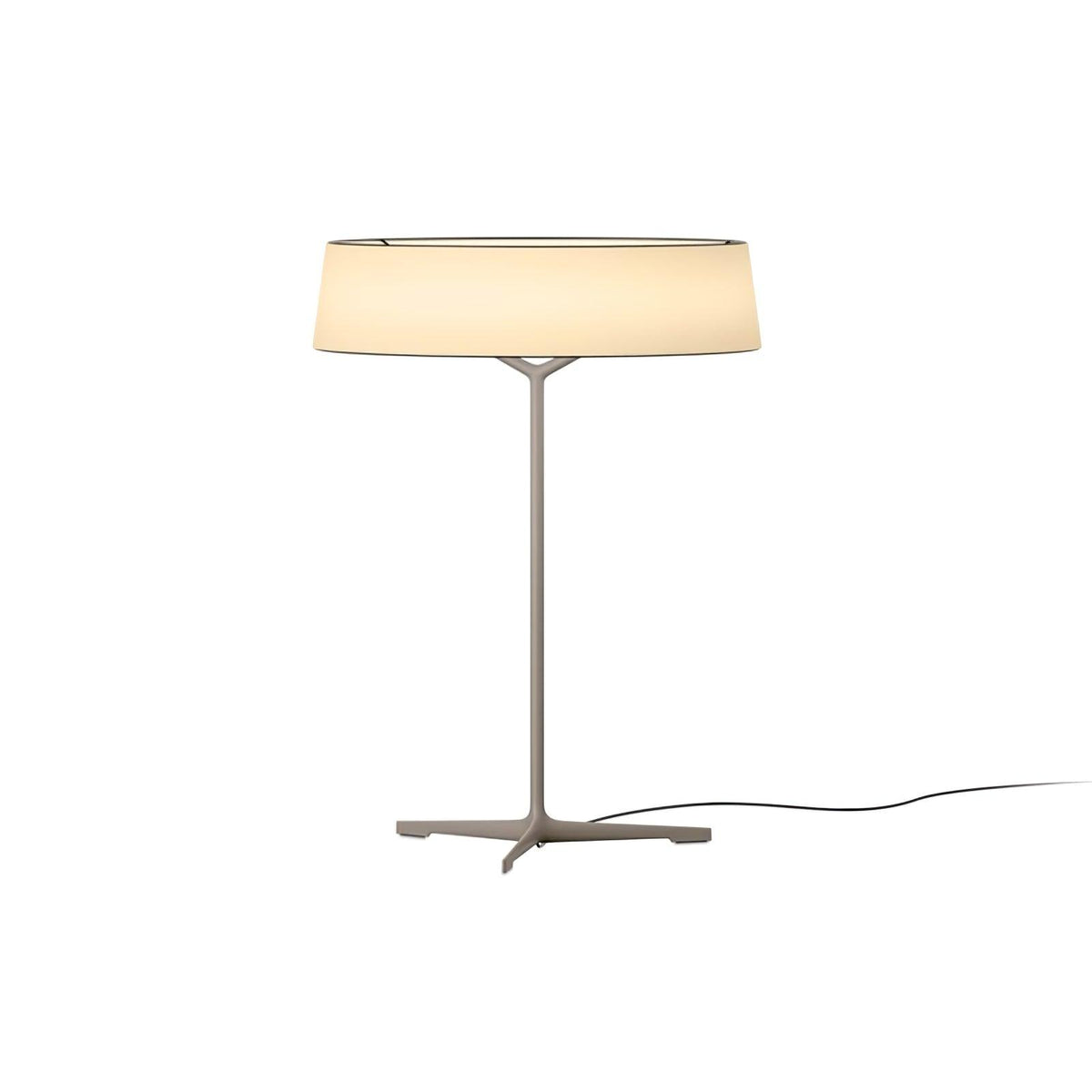 Paper Glow Circular Table Lamp ∅ 17.7″ x H 24″ / Dia 45cm x H 61cm / Grey & White / Warm Light / US Plug Table lamp