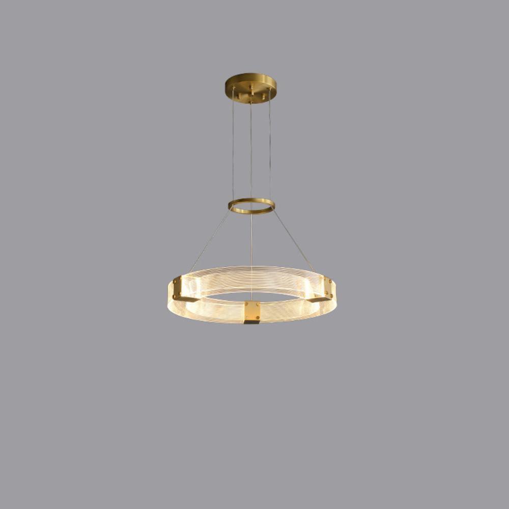 Parallel LED Chandelier ∅ 19.7″ x H 2″ / Dia 50cm x H 5cm / Round / Warm white Chandelier