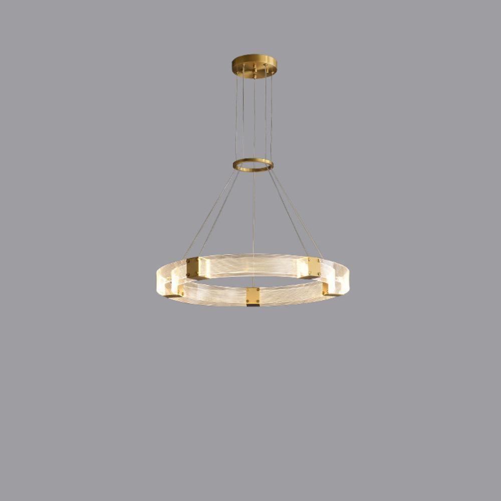 Parallel LED Chandelier ∅ 23.6″ x H 2″ / Dia 60cm x H 5cm / Round / Warm white Chandelier