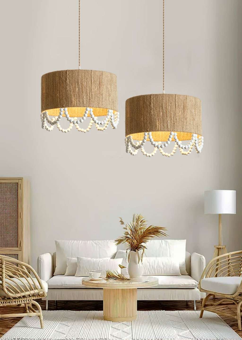 Parasol Hemp Rope Pendant Lamp