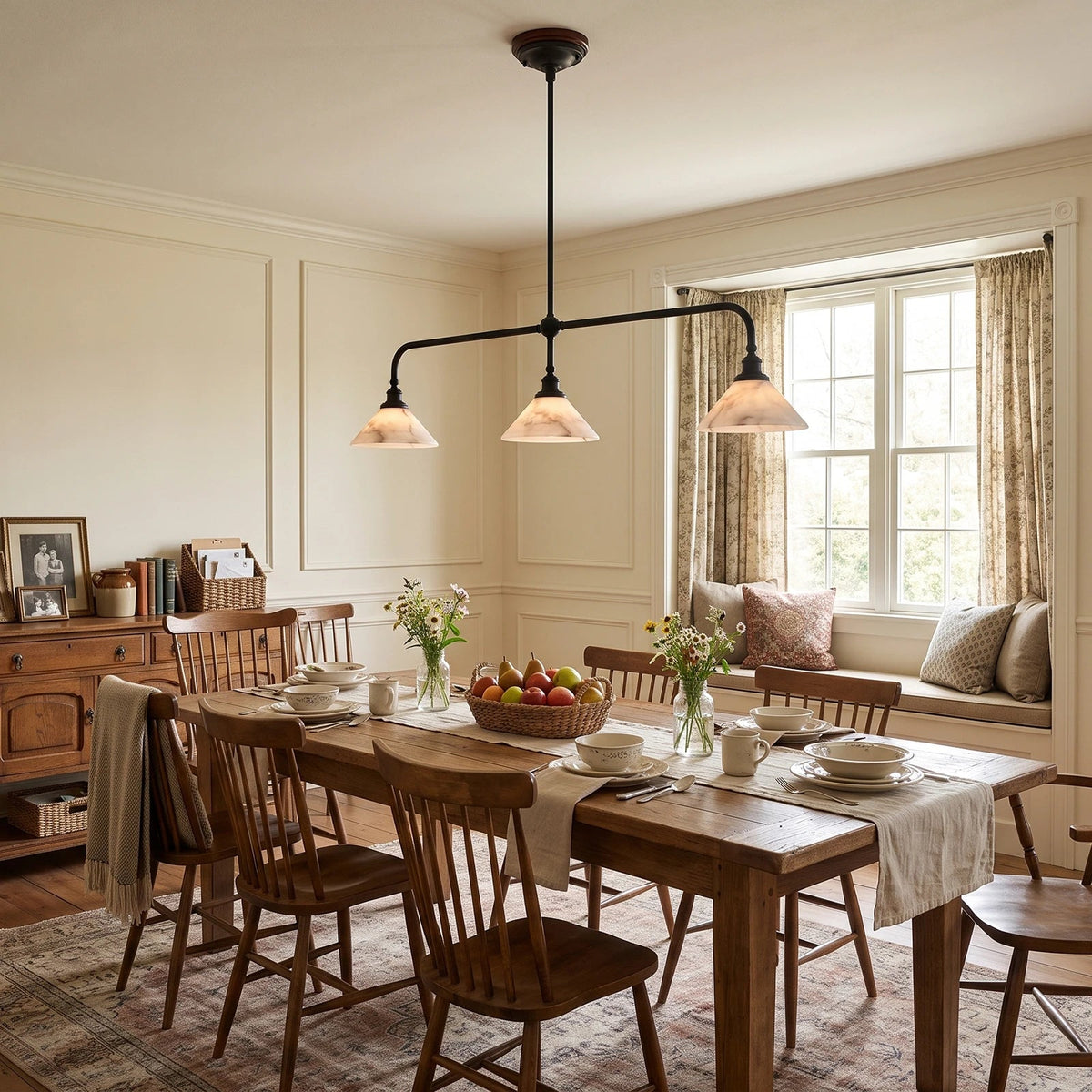 Parlor Alabaster Linear Pendant Lamp