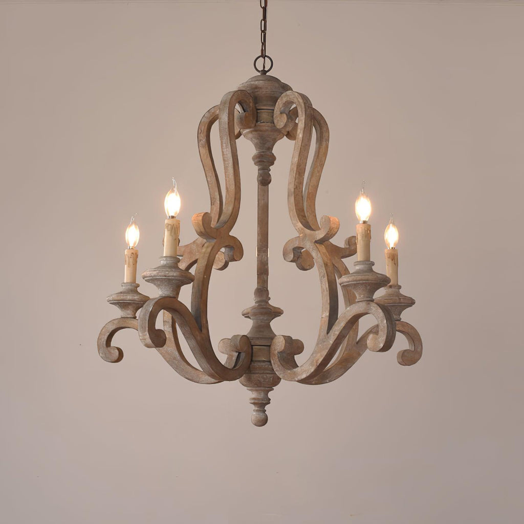 Parrotuncle Wooden Candle Chandelier