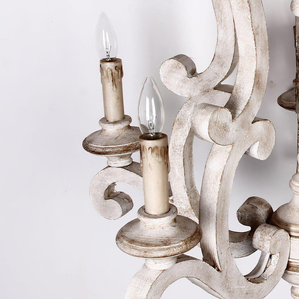 Parrotuncle Wooden Candle Chandelier