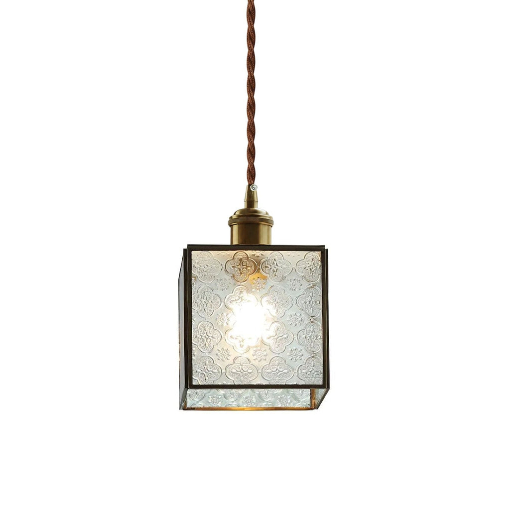 Patterned Glass Pendant Lamp