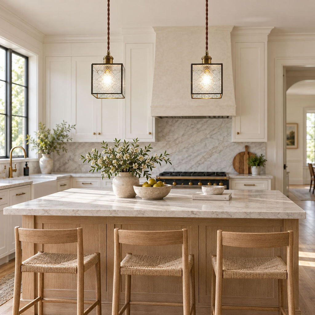 Patterned Glass Pendant Lamp