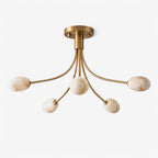 Pebrelle Alabaster Semi-Flush Ceiling Light