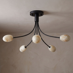 Pebrelle Alabaster Semi-Flush Ceiling Light