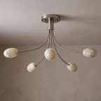 Pebrelle Alabaster Semi-Flush Ceiling Light