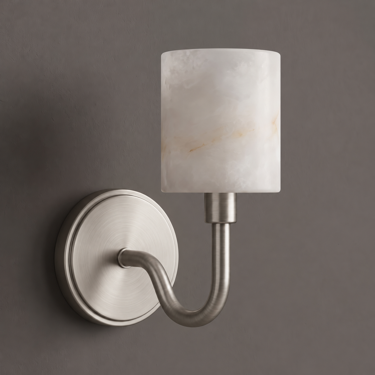 Pellarine Alabaster Cylinder Wall Sconce