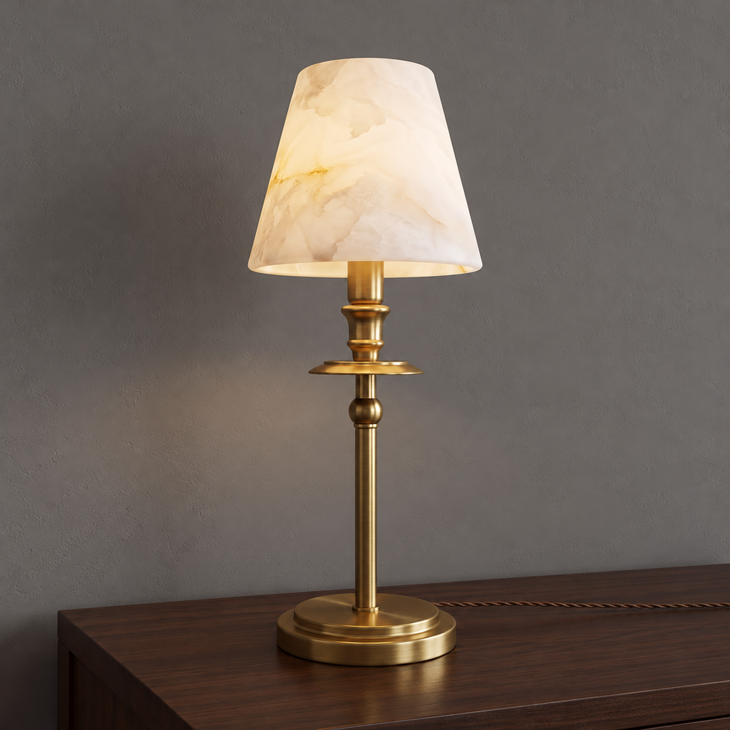 Pellisane Alabaster Shade Table Lamp