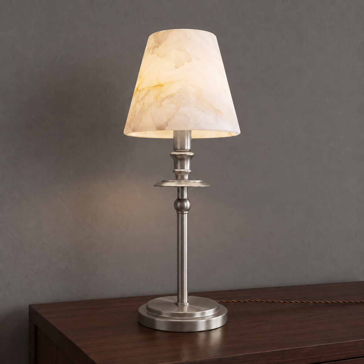 Pellisane Alabaster Shade Table Lamp