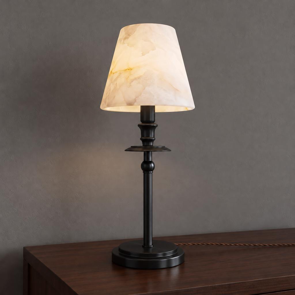 Pellisane Alabaster Shade Table Lamp
