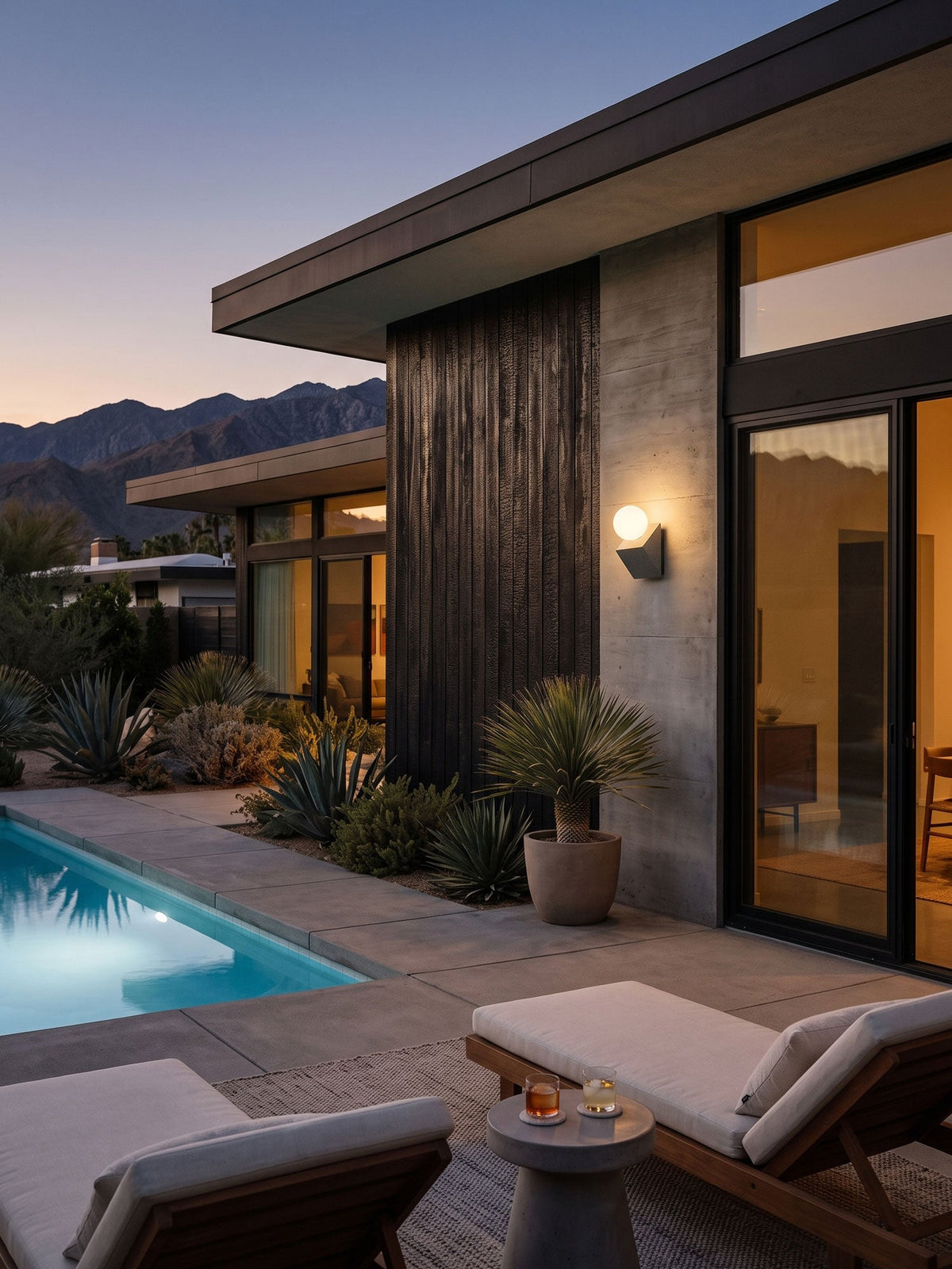 Pellora Micro-Cement Outdoor Wall Sconce