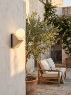 Pellora Micro-Cement Outdoor Wall Sconce