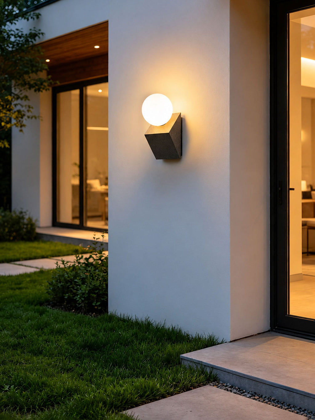 Pellora Micro-Cement Outdoor Wall Sconce