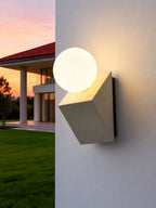 Pellora Micro-Cement Outdoor Wall Sconce