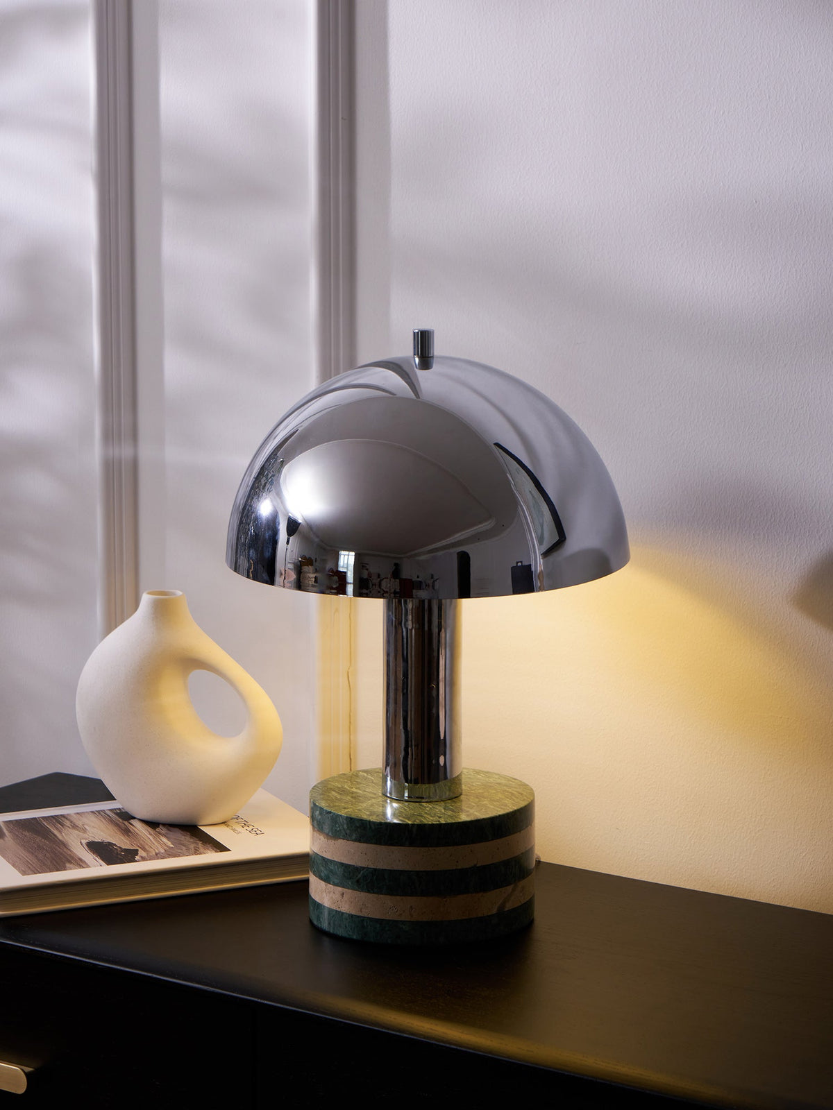 Luno Chrome Table Lamp