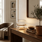 Perla Smoke Glass Table Lamp