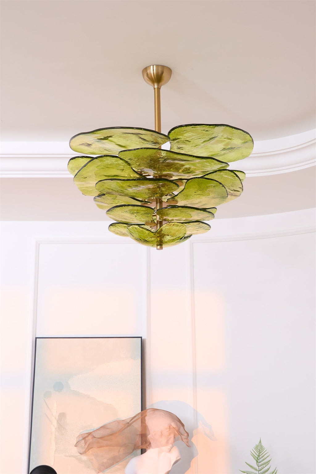 Petals Gold Murano Chandelier
