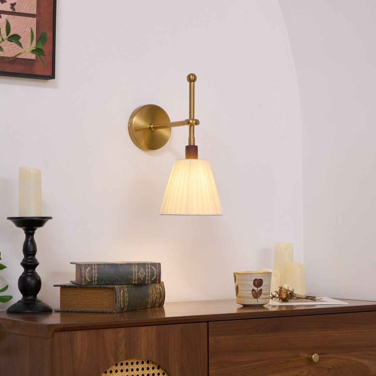 Pleated Fabric Wall Lamp